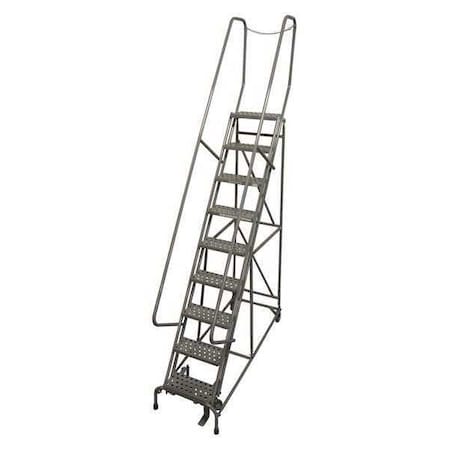 120 in H Steel Rolling Ladder, 9 Steps, 450 lb Load Capacity MPN:1009R1824A3E10B4D3C1P6