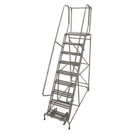 120 in H Steel Rolling Ladder, 9 Steps, 450 lb Load Capacity MPN:1009R2632A1E20B4C1P6