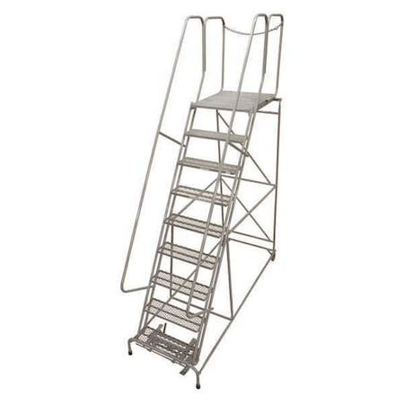 120 in H Steel Rolling Ladder, 9 Steps, 450 lb Load Capacity MPN:1009R2632A1E30B4D3C1P6