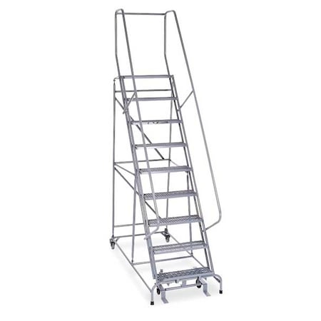 120 in H Steel Rolling Ladder, 9 Steps, 450 lb Load Capacity MPN:1009R2632A2E10B4C1P6