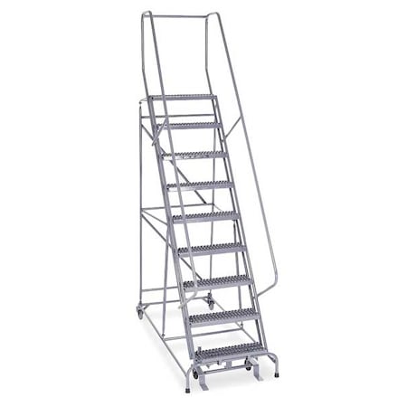 120 in H Steel Rolling Ladder, 9 Steps, 450 lb Load Capacity MPN:1009R2632A3E10B4C1P6
