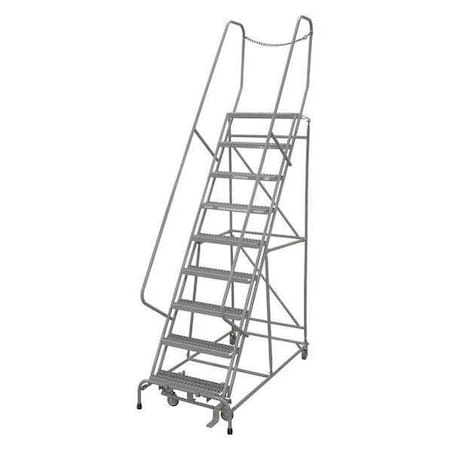 120 in H Steel Rolling Ladder, 9 Steps, 450 lb Load Capacity MPN:1009R2632A3E10B4D3C1P6