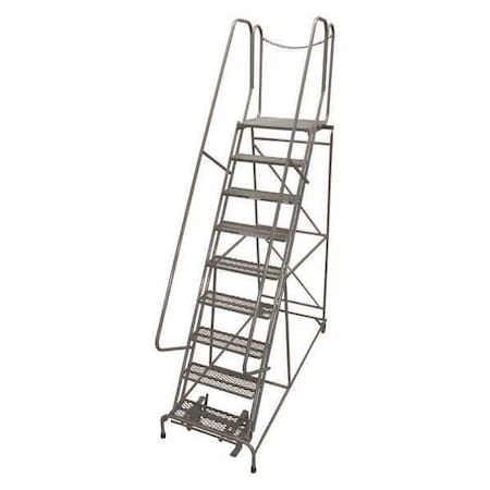 120 in H Steel Rolling Ladder, 9 Steps, 450 lb Load Capacity MPN:1009R2632A6E20B4D3C1P6