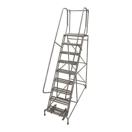 120 in H Steel Rolling Ladder, 9 Steps, 450 lb Load Capacity MPN:1009R3232A3E20B4C1P6