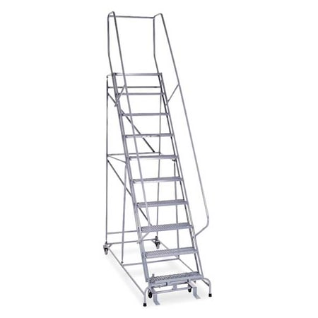 130 in H Steel Rolling Ladder, 10 Steps, 450 lb Load Capacity MPN:1010R2632A1E10B4C1P6
