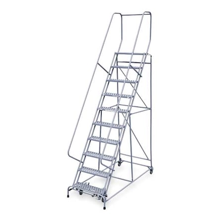 130 in H Steel Rolling Ladder, 10 Steps, 450 lb Load Capacity MPN:1010R2632A2E10B4C1P6