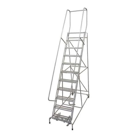 140 in H Steel Rolling Ladder, 11 Steps, 450 lb Load Capacity MPN:1011R2632A1E10B4AC1P6