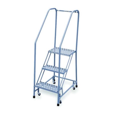 60 in H Steel Rolling Ladder, 3 Steps, 450 lb Load Capacity MPN:1203R1820A2E12B3C1P6