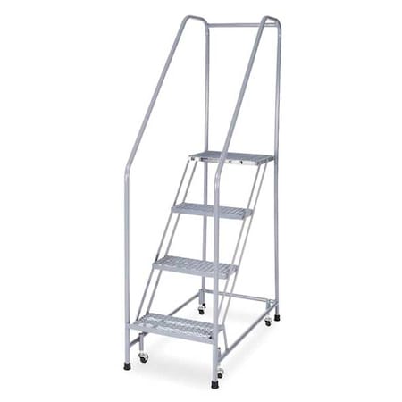 70 in H Steel Rolling Ladder, 4 Steps, 450 lb Load Capacity MPN:1204R1820A1E12B3C1P6