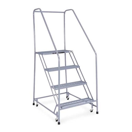 70 in H Steel Rolling Ladder, 4 Steps, 450 lb Load Capacity MPN:1204R2630A1E24B3C1P6