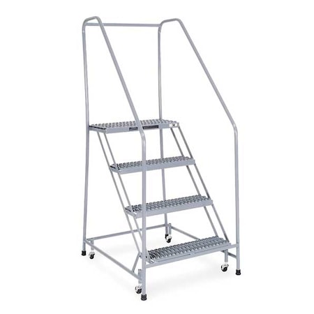 70 in H Steel Rolling Ladder, 4 Steps, 450 lb Load Capacity MPN:1204R2630A3E12B3C1P6
