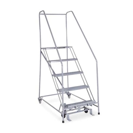 80 in H Steel Rolling Ladder, 5 Steps, 450 lb Load Capacity MPN:1205R2630A1E12B4C1P6