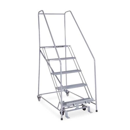 80 in H Steel Rolling Ladder, 5 Steps, 450 lb Load Capacity MPN:1205R2630A1E24B4C1P6