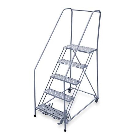 80 in H Steel Rolling Ladder, 5 Steps, 450 lb Load Capacity MPN:1205R2630A6E24B4C1P6