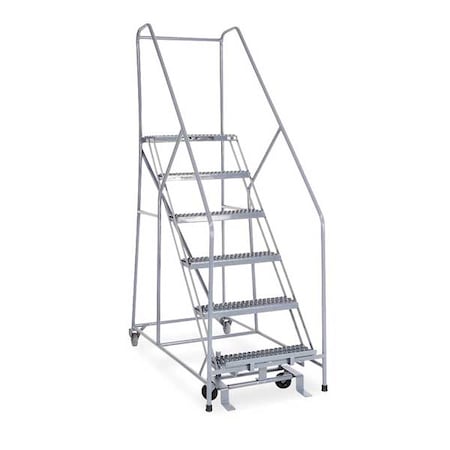 90 in H Steel Rolling Ladder, 6 Steps, 450 lb Load Capacity MPN:1206R2630A3E12B4C1P6