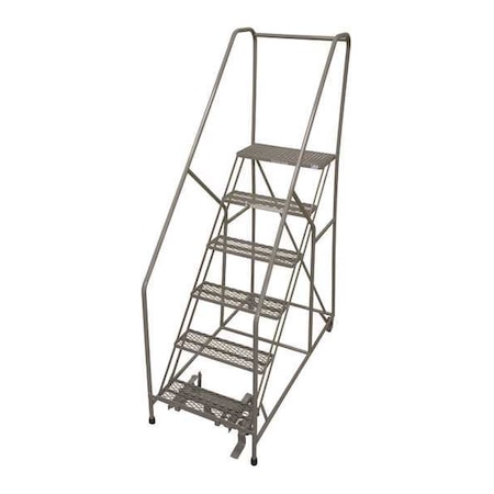 90 in H Steel Rolling Ladder, 6 Steps, 450 lb Load Capacity MPN:1206R3232A1E12B4C1P6