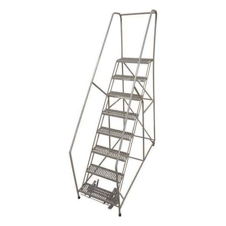 110 in H Steel Rolling Ladder, 8 Steps, 450 lb Load Capacity MPN:1208R1824A1E12B4C1P6