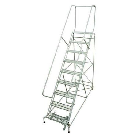 110 in H Steel Rolling Ladder, 8 Steps, 450 lb Load Capacity MPN:1208R1824A1E24B4C1P6
