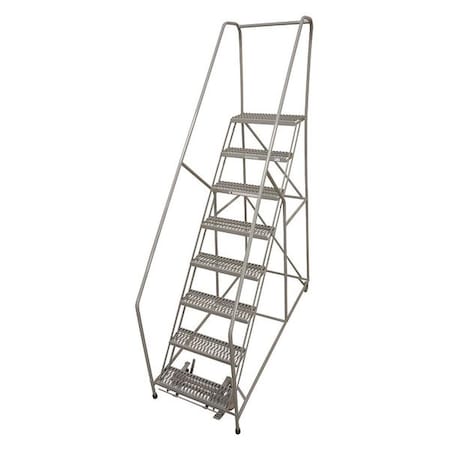 100 in H Steel Rolling Ladder, 8 Steps, 450 lb Load Capacity MPN:1208R1824A2E12B4C1P6