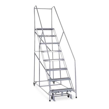 110 in H Steel Rolling Ladder, 8 Steps, 450 lb Load Capacity MPN:1208R2632A3E12B4C1P6