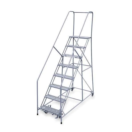 110 in H Steel Rolling Ladder, 8 Steps, 450 lb Load Capacity MPN:1208R2632A3E24B4C1P6