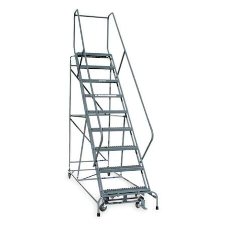 120 in H Steel Rolling Ladder, 9 Steps, 450 lb Load Capacity MPN:1209R2632A6E24B4C1P6