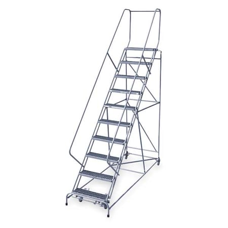 130 in H Steel Rolling Ladder, 10 Steps, 450 lb Load Capacity MPN:1210R2632A3E12B4C1P6