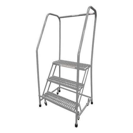 60 in H Steel Rolling Ladder, 3 Steps, 450 lb Load Capacity MPN:1503R1820A1E10B3C1P6