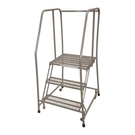 60 in H Steel Rolling Ladder, 3 Steps, 450 lb Load Capacity MPN:1503R1820A1E20B3C1P6