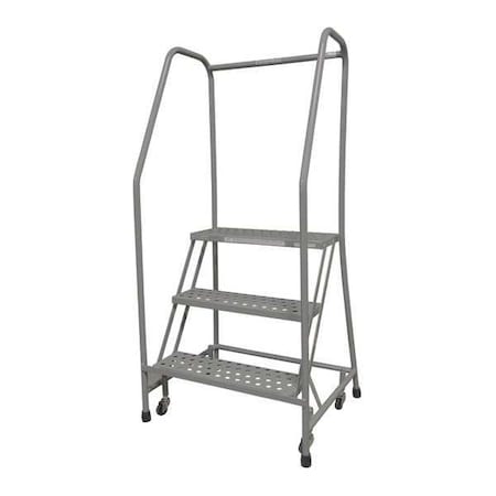 60 in H Steel Rolling Ladder, 3 Steps, 450 lb Load Capacity MPN:1503R1820A6E10B3C1P6