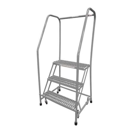 60 in H Steel Rolling Ladder, 3 Steps, 450 lb Load Capacity MPN:1503R2630A3E10B3C1P6