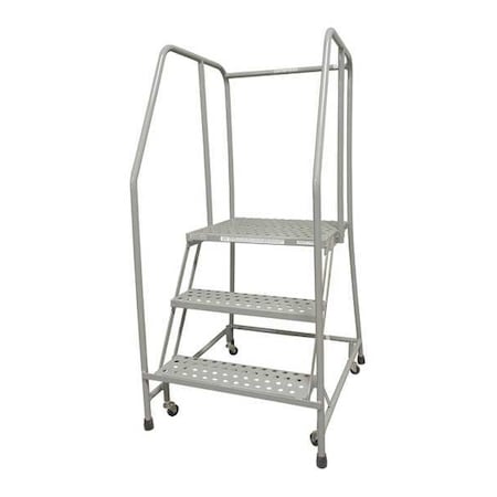 60 in H Steel Rolling Ladder, 3 Steps, 450 lb Load Capacity MPN:1503R2630A6E20B3C1P6