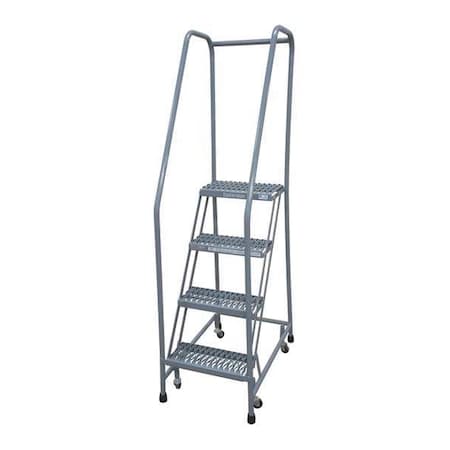 70 in H Steel Rolling Ladder, 4 Steps, 450 lb Load Capacity MPN:1504R1820A1E10B3C1P6