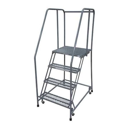 70 in H Steel Rolling Ladder, 4 Steps, 450 lb Load Capacity MPN:1504R1820A3E20B3C1P6