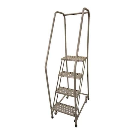 70 in H Steel Rolling Ladder, 4 Steps, 450 lb Load Capacity MPN:1504R1820A6E10B3C1P6