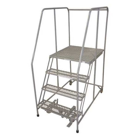 70 in H Steel Rolling Ladder, 4 Steps, 450 lb Load Capacity MPN:1504R3232A1E20B4W4C1P6