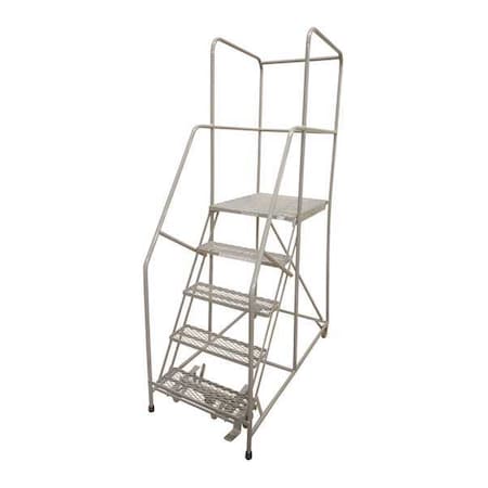 80 in H Steel Rolling Ladder, 5 Steps, 450 lb Load Capacity MPN:1505R3232A3E30B4W4C1P6