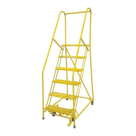 90 in H Steel Rolling Ladder, 6 Steps, 450 lb Load Capacity MPN:1506R2630A3E10B4W4C2P6