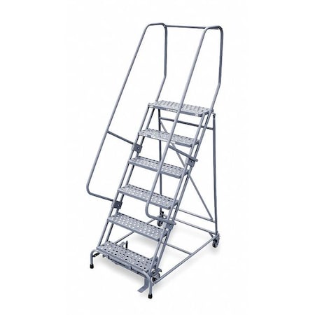 90 in H Steel Rolling Ladder, 6 Steps, 450 lb Load Capacity MPN:1506R2630A3E30B4C1P6