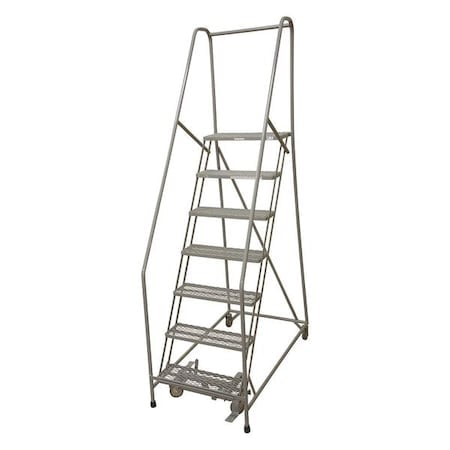 100 in H Steel Rolling Ladder, 7 Steps, 450 lb Load Capacity MPN:1507R2630A2E20B4W4C1P6