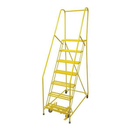 100 in H Steel Rolling Ladder, 7 Steps, 450 lb Load Capacity MPN:1507R2630A3E10B4W4C2P6