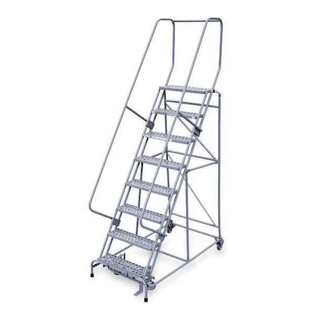 110 in H Steel Rolling Ladder, 8 Steps, 450 lb Load Capacity MPN:1508R2632A6E20B4C1P6