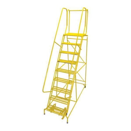 120 in H Steel Rolling Ladder, 9 Steps, 450 lb Load Capacity MPN:1509R2632A1E20B4W4C2P6