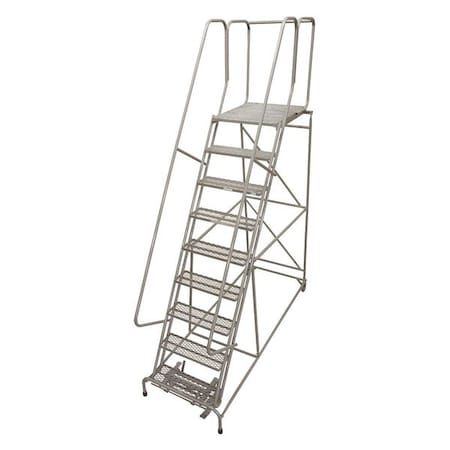 120 in H Steel Rolling Ladder, 9 Steps, 450 lb Load Capacity MPN:1509R2632A2E20B4W4C1P6