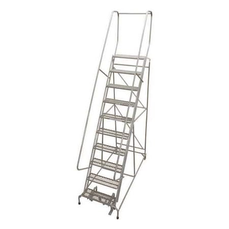 130 in H Steel Rolling Ladder, 10 Steps, 450 lb Load Capacity MPN:1510R2632A1E10B4W5C1P6