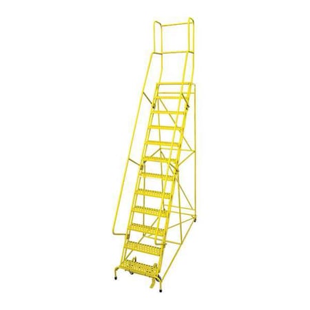 162 in H Steel Rolling Ladder, 12 Steps, 450 lb Load Capacity MPN:1512R2632A1E30B4W4C2P3