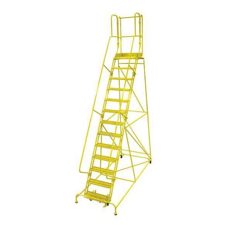 172 in H Steel Rolling Ladder, 13 Steps, 450 lb Load Capacity MPN:1513R2642A1E20B4W4C2P3