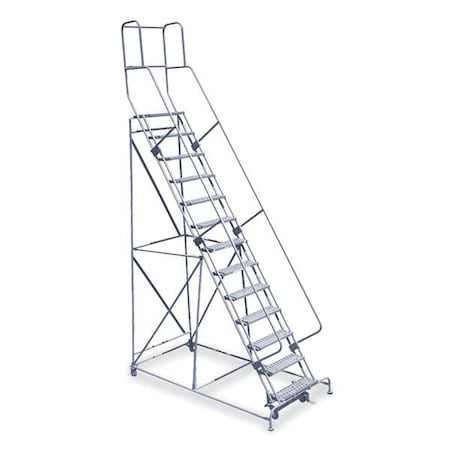 172 in H Steel Rolling Ladder, 13 Steps, 450 lb Load Capacity MPN:1513R2642A3E30B4C1P3