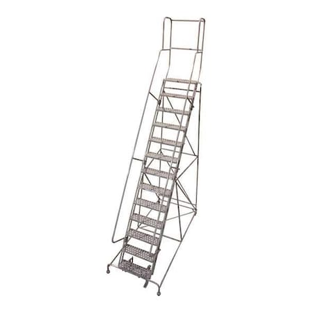 172 in H Steel Rolling Ladder, 13 Steps, 450 lb Load Capacity MPN:1513R2642A6E10B4W5C1P3
