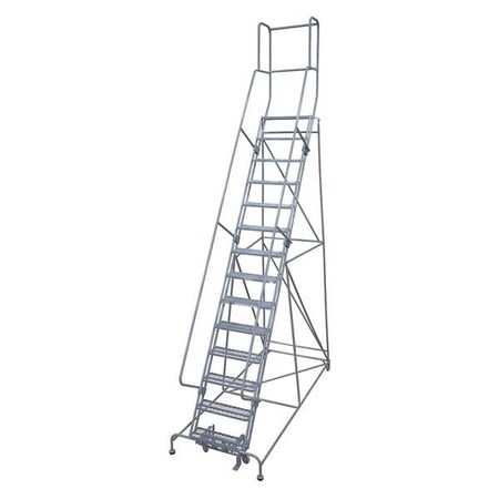 182 in H Steel Rolling Ladder, 14 Steps, 450 lb Load Capacity MPN:1514R2642A2E20B4W4C1P3